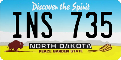 ND license plate INS735