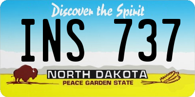 ND license plate INS737