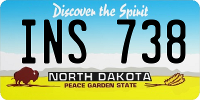 ND license plate INS738