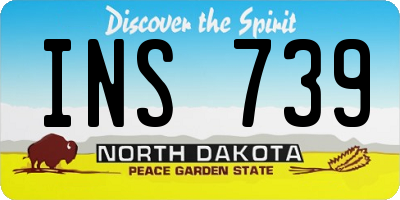 ND license plate INS739