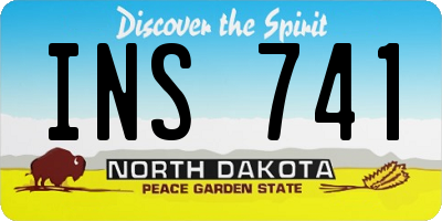 ND license plate INS741