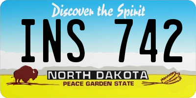ND license plate INS742