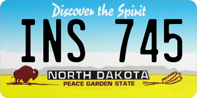 ND license plate INS745