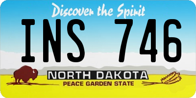 ND license plate INS746