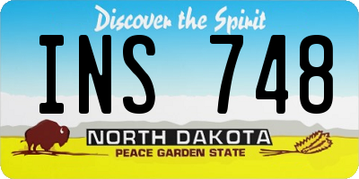 ND license plate INS748