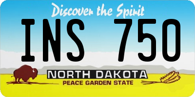 ND license plate INS750