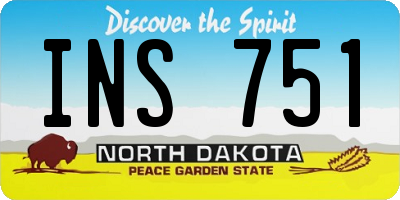 ND license plate INS751