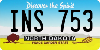 ND license plate INS753