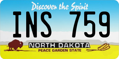 ND license plate INS759