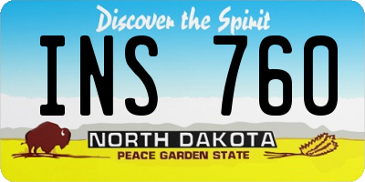 ND license plate INS760