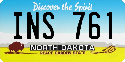 ND license plate INS761
