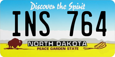 ND license plate INS764