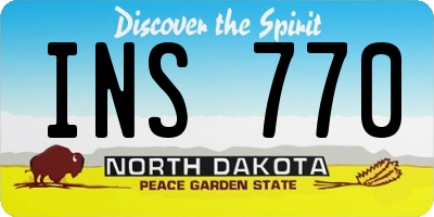 ND license plate INS770