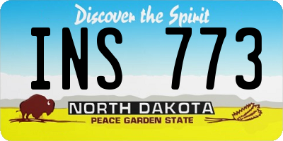 ND license plate INS773