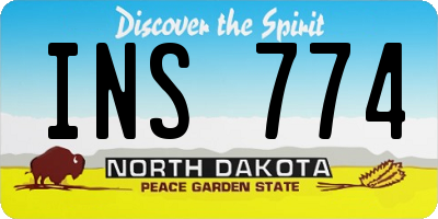 ND license plate INS774
