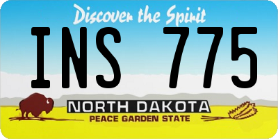 ND license plate INS775