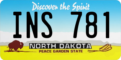 ND license plate INS781