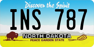 ND license plate INS787