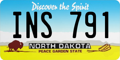 ND license plate INS791