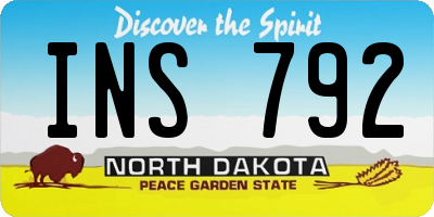 ND license plate INS792