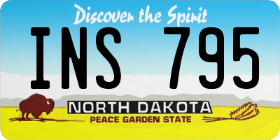 ND license plate INS795