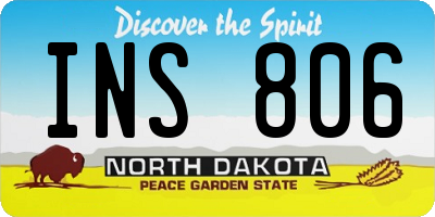 ND license plate INS806