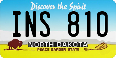ND license plate INS810