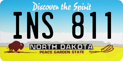 ND license plate INS811