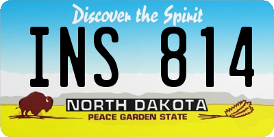 ND license plate INS814