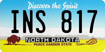 ND license plate INS817