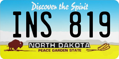 ND license plate INS819