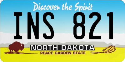 ND license plate INS821