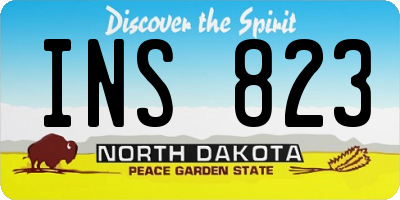 ND license plate INS823