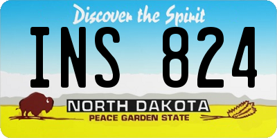ND license plate INS824