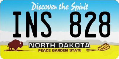 ND license plate INS828