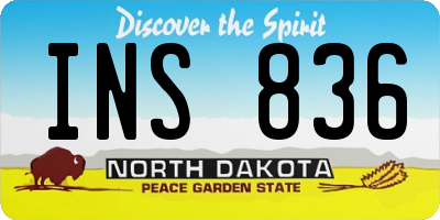 ND license plate INS836