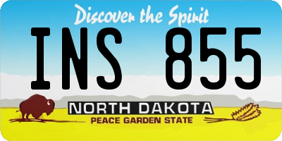 ND license plate INS855