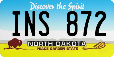 ND license plate INS872