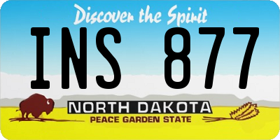 ND license plate INS877