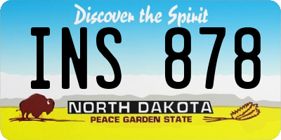 ND license plate INS878