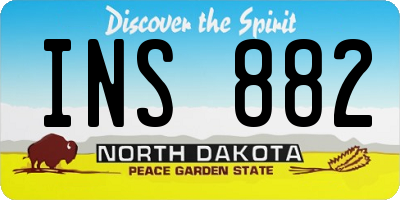 ND license plate INS882