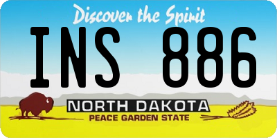 ND license plate INS886