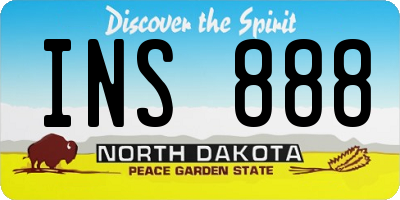 ND license plate INS888