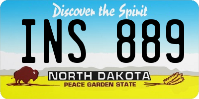 ND license plate INS889