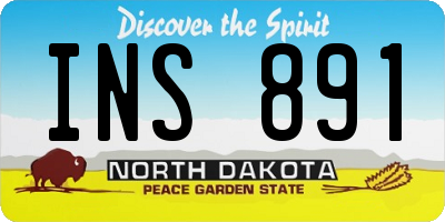 ND license plate INS891