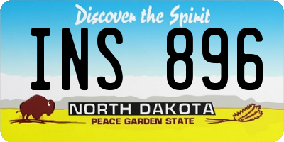 ND license plate INS896
