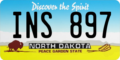ND license plate INS897