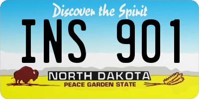 ND license plate INS901