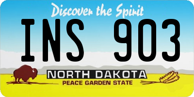 ND license plate INS903