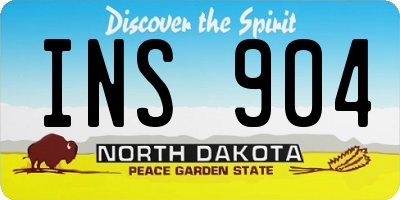 ND license plate INS904